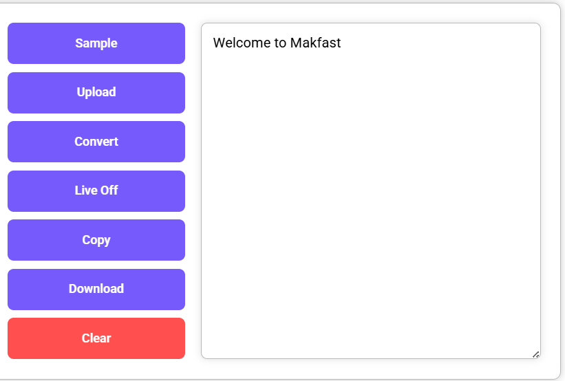 ASCII to Text Converter​ showing Text output after conversion.