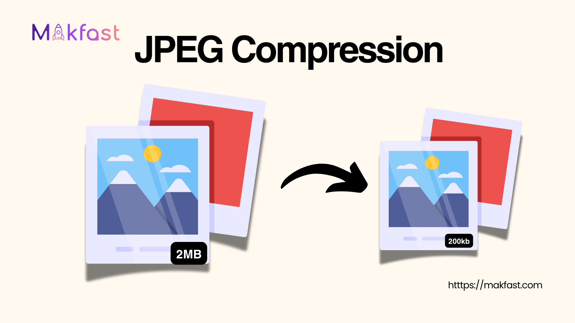 JPEG compression reducing image size from 2MB to 200KB