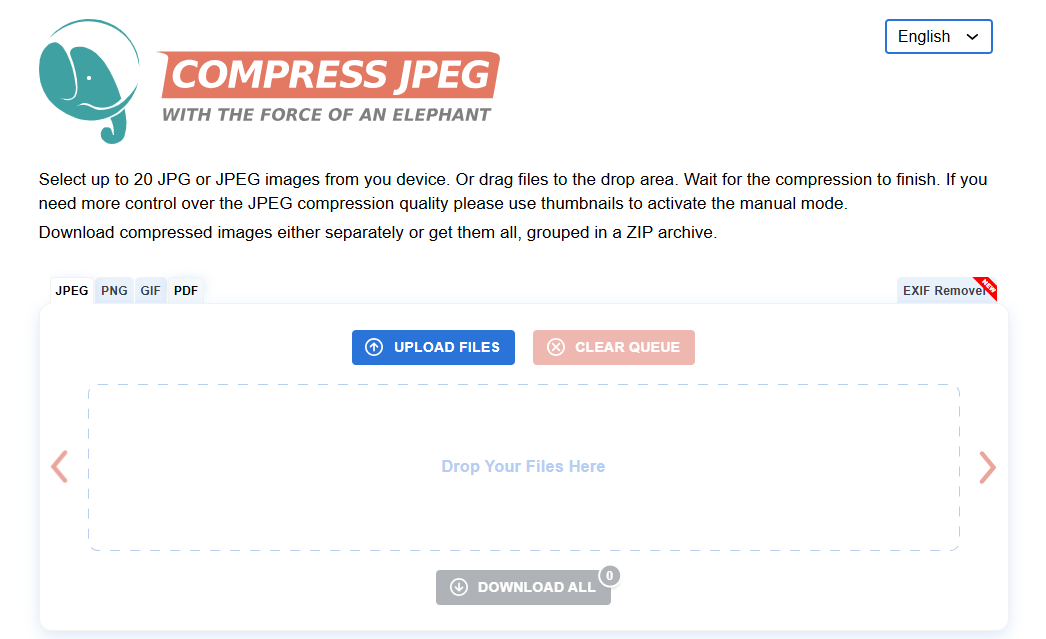 CompressJPEG.com (and similar to Compressor.io)