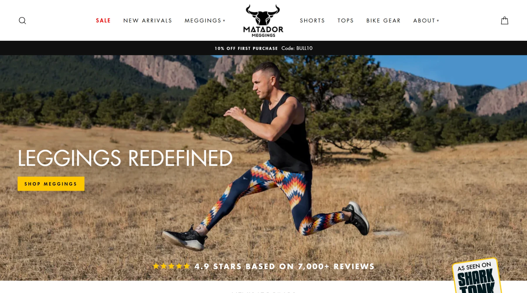 Website interface highlighting men's fashion apparel and accessories.