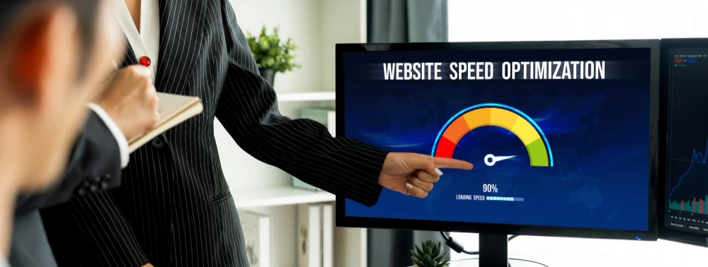 Team analyzing website speed for better performance