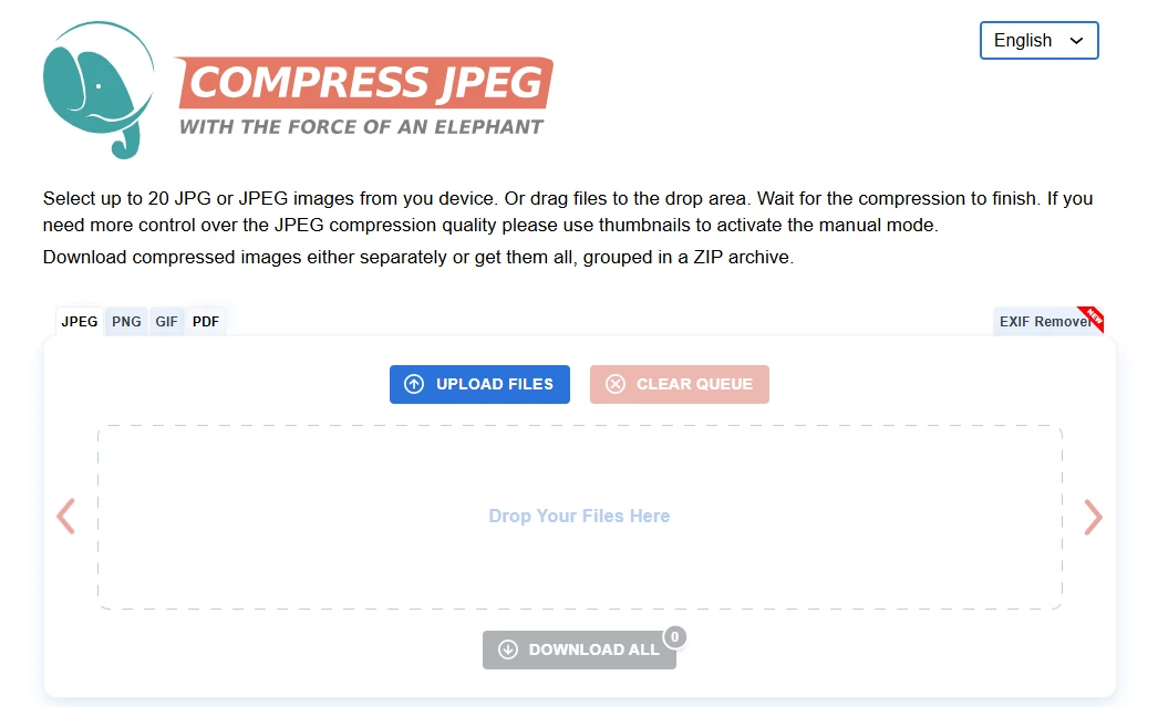 CompressJPEG.com (and similar to Compressor.io)