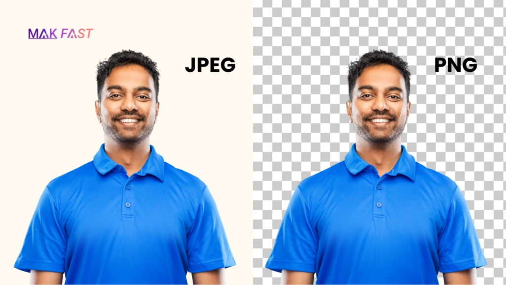 Side-by-side comparison of JPEG and PNG formats